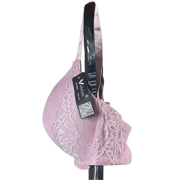 VADALALA Pink/lilac Lace Detail Underwire Padded Bra. - Picture 3 of 10